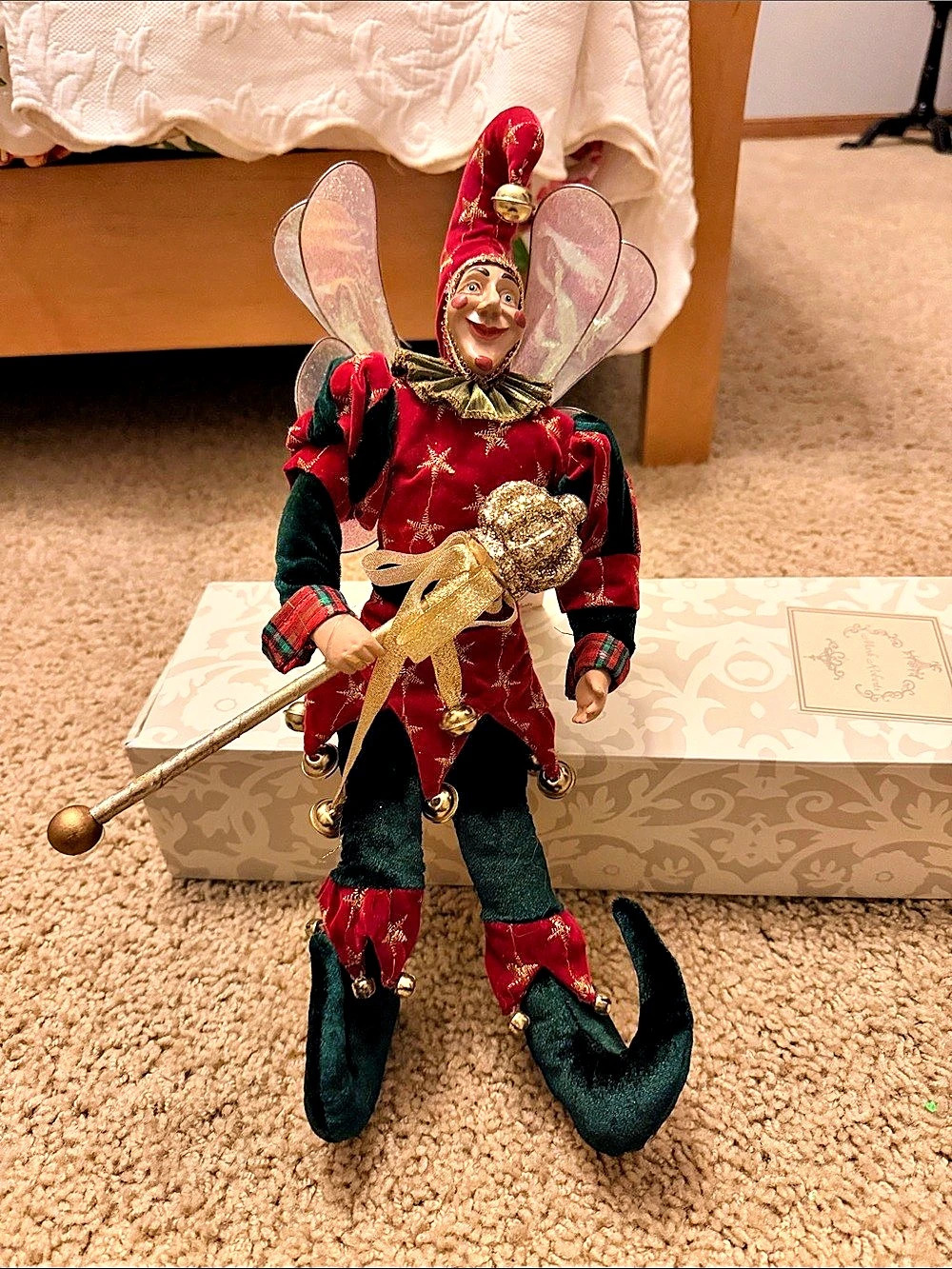 Mark Roberts Jester Fairy Elf Collectible Doll Holiday Decor